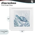 thumbnail image 4 of Stupell Industries Contemporary Sea Turtle with Subtle Smile White Framed Print Under Glass, 16 x 16, by Janet Tava, 4 of 8