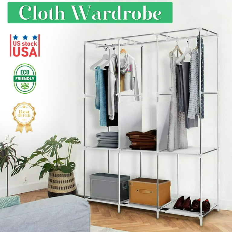 Clothes Organizer Closet Storage Garment Rack Large Size Wardrobe