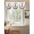 thumbnail image 2 of Easter Bunny Curtain Valances for Windows, Spring Blossom Wildflower Colorful Eggs Kitchen Valance Window Treatment, Light Filtering Block Curtains for Bathroom/Bedroom/Living Room 54'' x 18'', 2 of 9