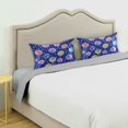 thumbnail image 3 of Yayeee Pillowcase Standard Size Set of 2 Satin Wrinkle Resistant Pillow Case, Blue Colorful Candies, 3 of 8