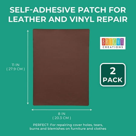 Bright Creations Dark Brown Leather Repair Kits 8 X 11 Self Adhesive Patch For Couches Car Seats And Sofa 2 Pack Canada Dark Brown Leather Repair Kits, Dark Brown Leather Patch For Sofa