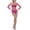 Hot Pink, variant on Women's Fishnet Lingerie Bodysuit Set Crotchless Panties Valentine's Day Sexy Fishing Net Perspective Seductive Hollow Out Long Sleeved Top Jumpsuit Black