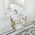 thumbnail image 5 of Pierre 24 Single, Open Shelf, Gold Metal Frame Bathroom Vanity, 5 of 12