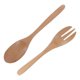 thumbnail image 2 of 1 Set 2pcs Salad Spoon and Fork Made of Light Brown for Home Use, 2 of 2