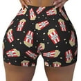 thumbnail image 2 of Daiia Popcorn Pattern Women's Workout Shorts Biker Shorts - High Waisted Workout Spandex Tummy Control Gym Running Yoga Shorts-Small, 2 of 8