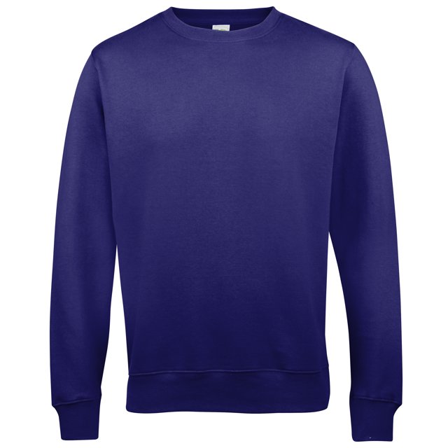 Awdis - Sudadera lisa con cuello redondo Unisex (Púrpura)