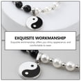 thumbnail image 2 of 1pc Tai Ji Design Pearl Collar Creative Moda Collar para Mujeres Blanco Blanco, 2 of 6