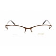 thumbnail image 2 of Emozioni 4398 Semi-Rimless Cat Eye/Butterfly Brown Gold Eyeglasses, 2 of 2