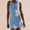 Light Blue, variant on XWSHYW Dresses for Women Fashion Solid Color Crew Neck Holiday Party Dresses Sexy Sleeveless Loose Fit Beach Cocktail-Length Dress