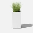 thumbnail image 2 of Veradek Block Series Pedestal Short Plastic Planter - White, 2 of 10