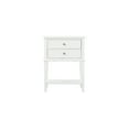 thumbnail image 3 of Homestock Neo-Classical Nostalgia Nightstand with Shelf - Dovetailed Drawers for Bedroom Storage, Stylish Nickel Hardware, Floor Mountable-Color:White, 3 of 7