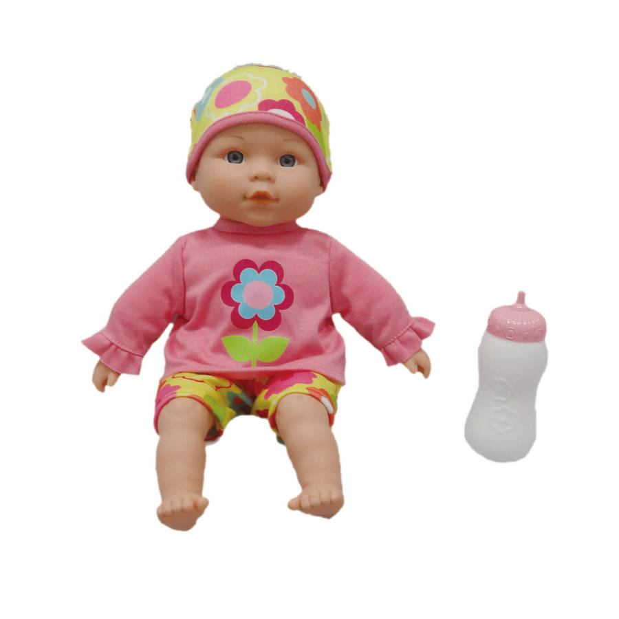 12.5" My Cuddly Baby Doll with Sound, Pink Outfit