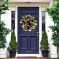 thumbnail image 6 of Artificial Flower Garland Sunflower Contrast Color Holiday Outdoor Decor Wreath for Front Door, 6 of 8