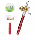 thumbnail image 1 of Portable Telescopic Mini Fishing Pole Set Pocket Pen Shape Folded Fishing Rods Kit with Reel Wheel, 1 of 7