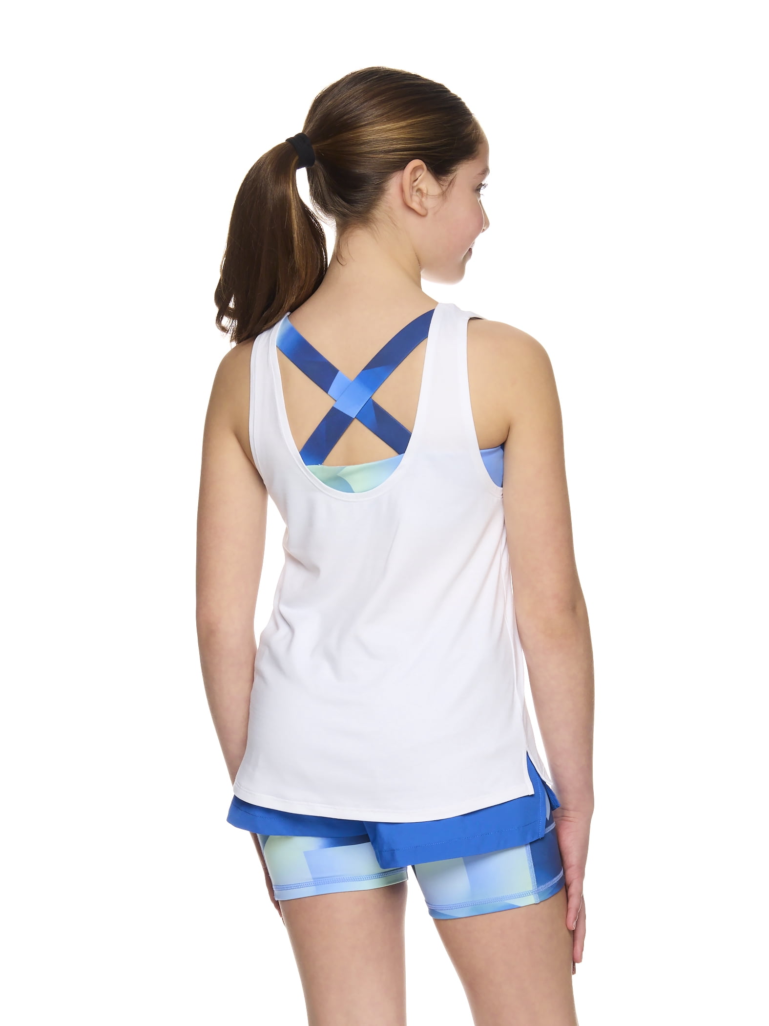 Reebok Girls Graphic Tank Top with Built in Bra, Sizes 4-18