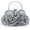Silver, variant on Women Evening Clutch Bag Rose Flower Floral Satin Small Purses with Detachable Strap for Wedding, Party, Prom