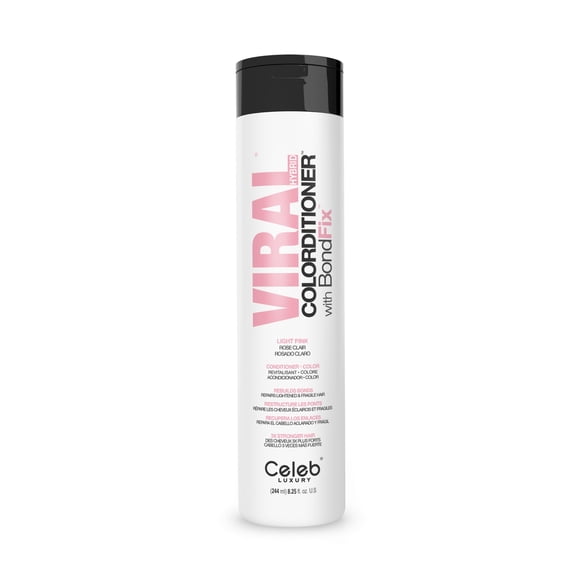 Celeb Luxury Viral Colorditioner, Professional Semi-Permanent Hair Color Depositing Conditioner, Light Pink