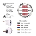 thumbnail image 2 of 3 In 1 Multifunction Gauge Water Temperature Meter Oil Pressure Gauge 0-10 Bar Voltmeter With Red Backlight ,Easy to Calibrate, 2 of 6