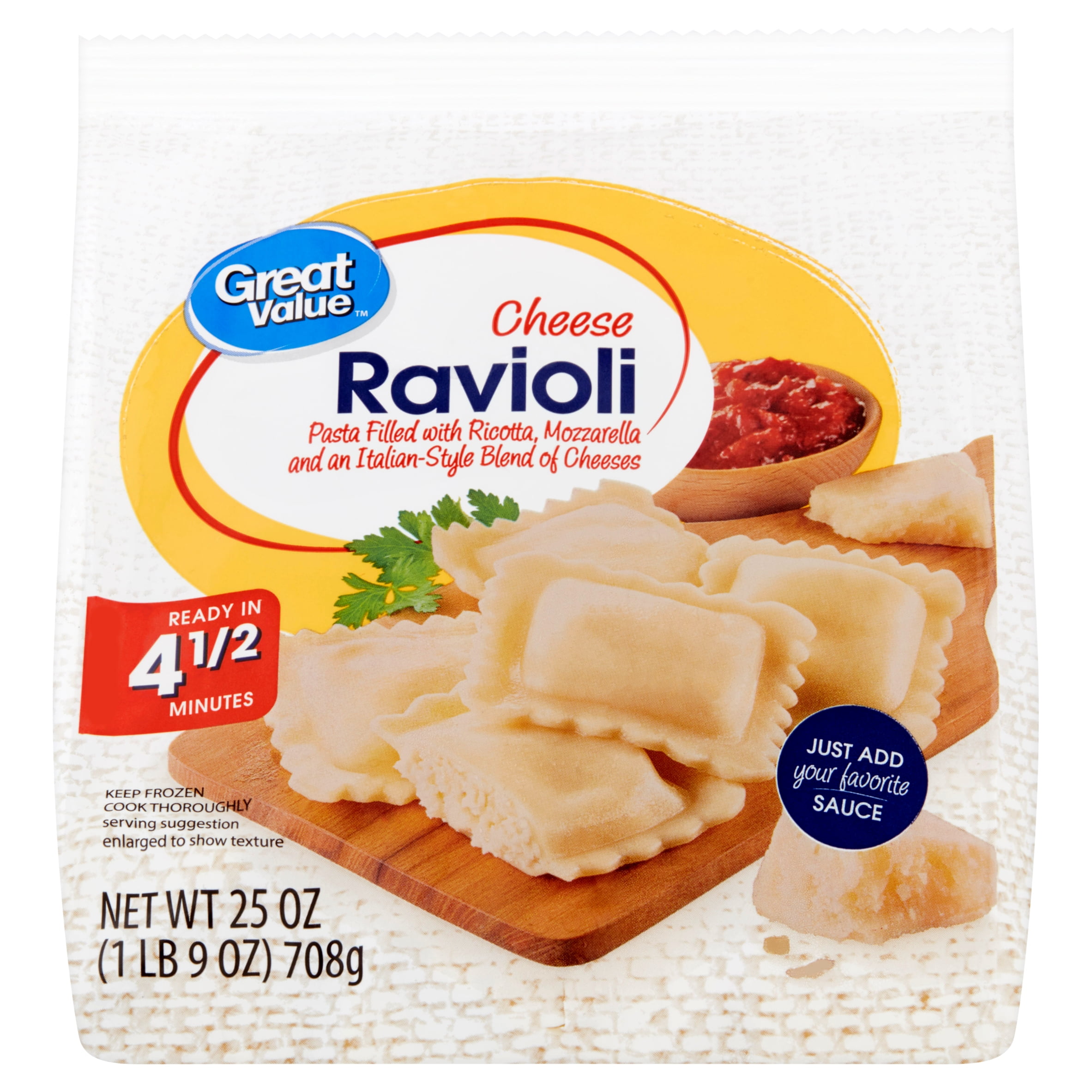 Great Value Cheese Ravioli Pasta, 25 Oz - Walmart.com