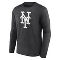 thumbnail image 2 of Men's Charcoal New York Mets Monochrome Long Sleeve T-Shirt, 2 of 3