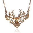 thumbnail image 2 of Personalized Vintage Deer Head Exaggerated Necklace, 2 of 6
