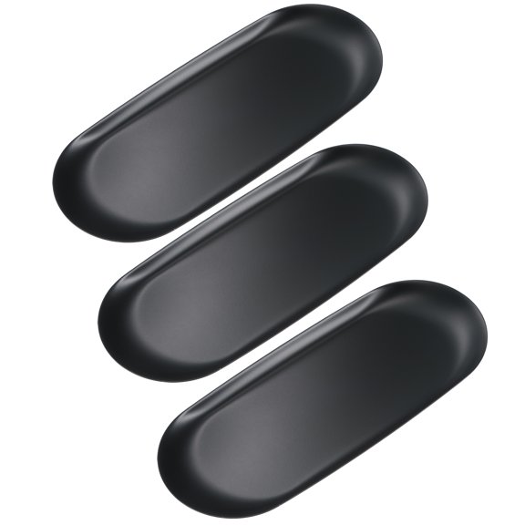 Uxcell Candle Tray Holder, 9inch Stainless Steel Oval Plate for Home Decor Black 3Pack