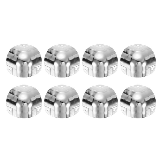 Uxcell 8 Pack Decorative Box Corner Cover, 29mm Metal Edge Guard, Furniture Corner Edges Protector, Silver