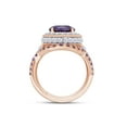 thumbnail image 6 of AFFY Round Simulated Amethyst & White CZ Trio Engagement Ring Set In 14k Rose Gold Over Sterling Silver Ring Size-6.5, 6 of 8