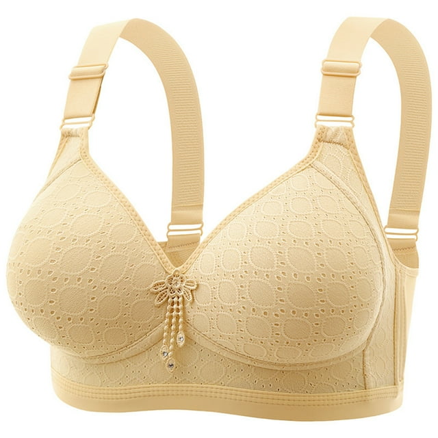Karight Plus Size Wireless Bra for Women Floral Print Full Coverage Bra Comfortable Supportive Soft Everyday Bralette