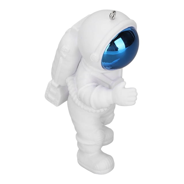 Aquarium Floating Decorations, PVC Fish Astronaut Ornaments Safe Adjustable Position Cute Look Floating With Ball Rope For Saltwater Blue ,Silver ,Golden
