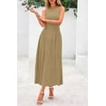 thumbnail image 3 of PRETTYGARDEN Spring Casual Dresses for Women Summer Business Work Midi Sleeveless A Line Pleated Cocktail Dress, 3 of 6