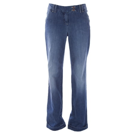 Four Pocket Indigo Jeans - BODEN Women's Wide Leg 4 Pocket Jeans US Sz 2R Medium Indigo