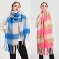thumbnail image 2 of Nueva bufanda gruesa y cálida de lujo para invierno, chal y chales de cachemira para mujer, pañuelo de pashmina, bufanda larga para mujer, bufanda con teselas 2022, 2 of 4