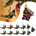 thumbnail image 2 of Árbol de Navidad decoración del hogar 2D acrílico creativo fuego periférico coche colgante bombero adorno colgante, 2 of 4