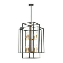 Magic Home 8 - Light Lantern Rectangle Chandelier Pendant Light Ceiling Mount