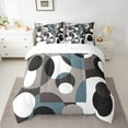 thumbnail image 2 of Feelyou Vintage Geometric Bedding Comforter Set 7 Pieces for Adult, Chic Abstract Full Bedding Set, Minimalst Mid Century Fitted Sheet Flat Sheet, Breathable Home Decor, 2 of 7