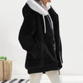 thumbnail image 3 of Skymirror Women Winter Coat Solid Color Warm Furry Plush Plus Size Lady Coat Winter Clothes, 3 of 8