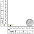 thumbnail image 4 of Gem Stone King 10K Yellow Gold Blue Created Sapphire Engagement Ring for Women | 0.25 Cttw | Round 4MM | Gemstone September Birthstone | Size 7, 4 of 6