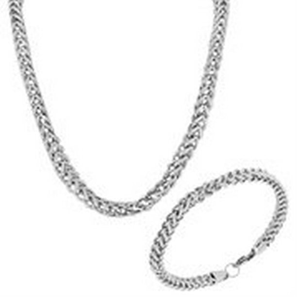 My Daily Styles Stainless Steel Mens Franco Link Chain Necklace and