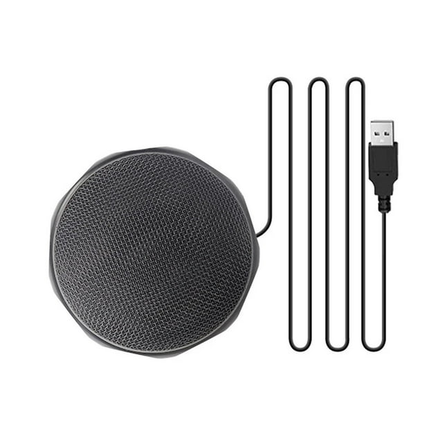 USB Omnidirectional Condenser Microphone Metal Desktop Pickup Mic Meeting Computer Desktop Laptop PC ,Easy to Operate