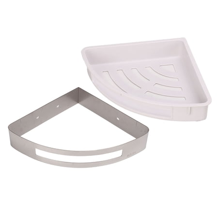 Bathroom Corner Shelf Shower Caddy For RV, Bathroom Corner Shelf Silver ...