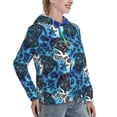 thumbnail image 6 of Daiia Turtle，Shell Algae Starfish Coral Pattern Women's Fashion Hoodies & Sweatshirts with Kangaroo Pocket Hooded Sweatshirt with Eye-catching Drawstrings-Small, 6 of 7