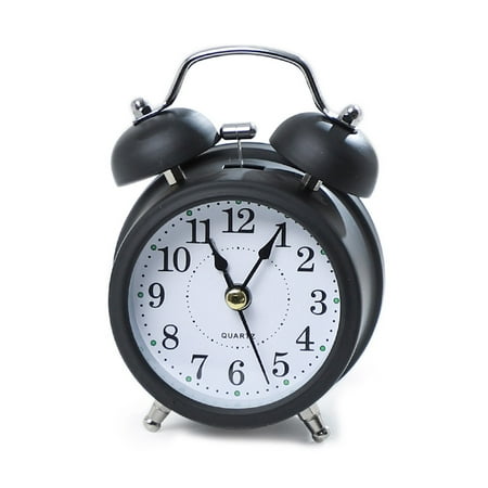 Retro Loud Alarm Clock Double Bell Powred Bedside Desk Ornament for Home Classroom Decoration Present