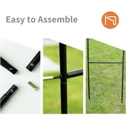 Heyfurni Sturdy Metal Archway, Black 7.9ft Garden Arch Arbors, Trellis for Climbing Plants Outdoor 6-8ft, Two Way Assemble Decoration Metal Arch