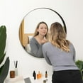 thumbnail image 5 of Anyrose 30"x30" Deep Frame Bathroom Mirror Round Wall Mounted Mirror,Black, 5 of 5