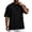 Black, variant on Mens Oversized T-Shirts Solid Color Crew Neck Short Sleeve Soft Tshirts Basic Everyday Casual Tee Shirt