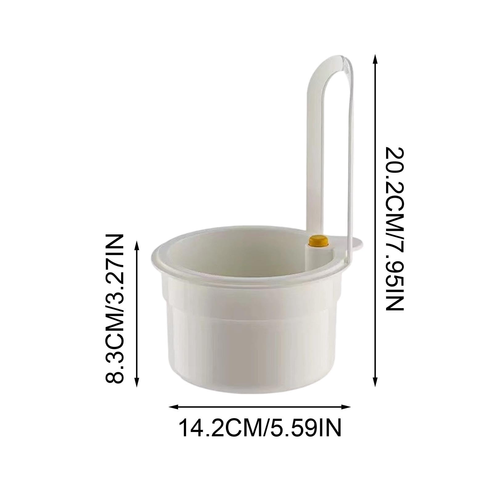 Hangable Sink Strainer Basket – White ABS/PE/Stainless Steel, Fine Mesh Food Catcher For Kitchen Sinks – Prevents Clogs, Adjustable Fit, Easy Clean