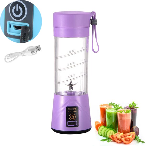 400ml Multi Functional Juicer Cup Usb Rechargeable Juice Blender Portable Fruit Mixer Squeezer With 2 Sharp Blades Suitable For Kitchen Camping And Travel Walmart Com Walmart Com