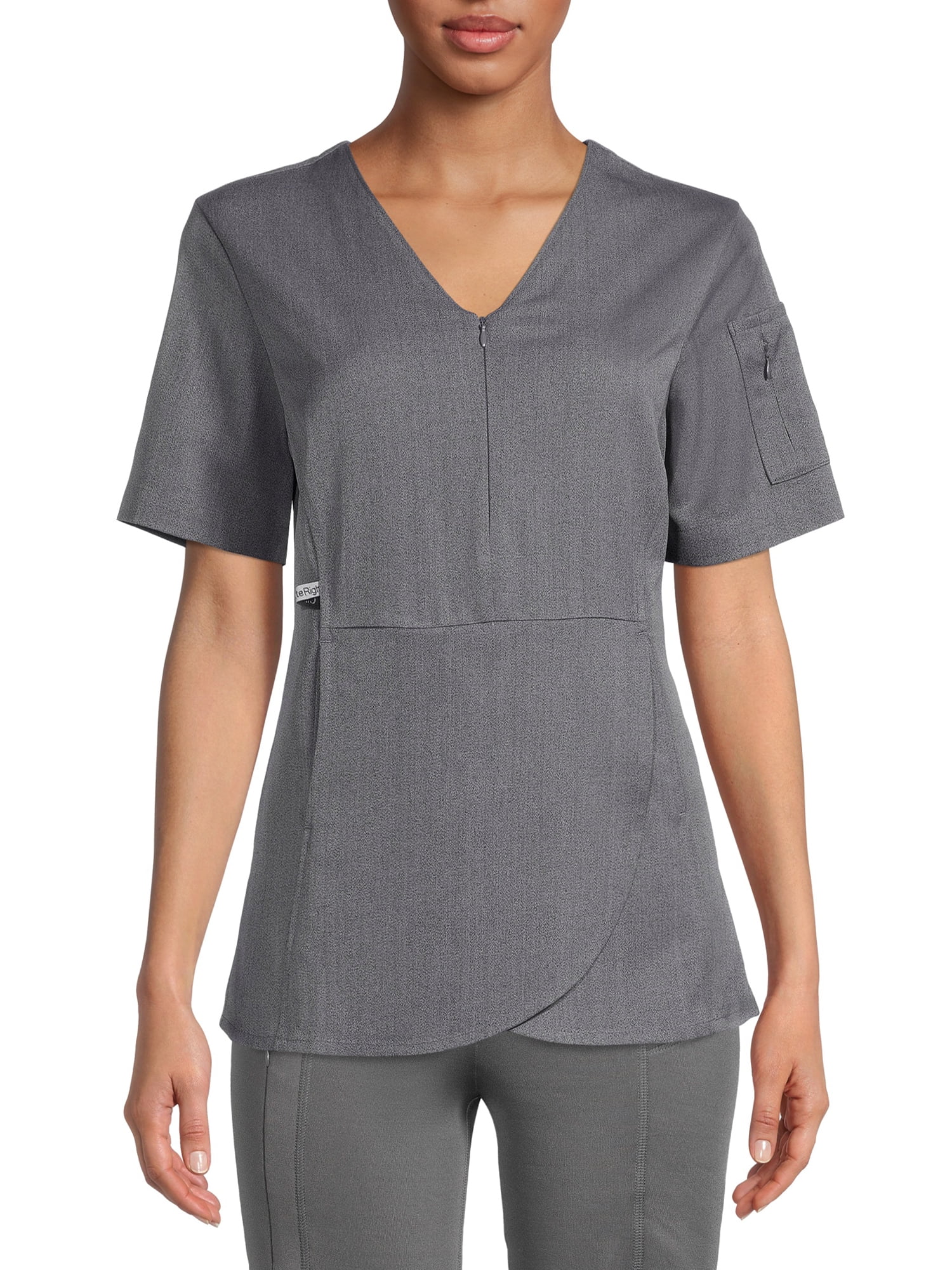 ClimateRight by Cuddl Duds Scrubs Women’s and Women's Plus Woven Top
