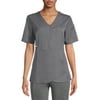 ClimateRight by Cuddl Duds Scrubs Women’s and Women's Plus Woven Top with Anti-Bacterial Technology